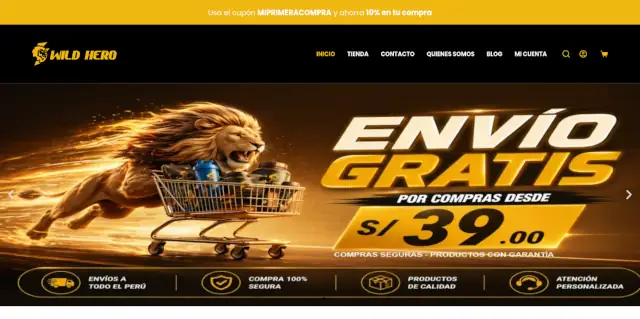 Tienda online Wild Hero Perú - woocommerce